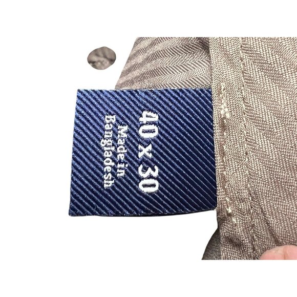 Croft & Barrow Mens 40x30 Classic Corduroy Flat Front Pants Cotton Tan  Retro - Picture 16 of 16